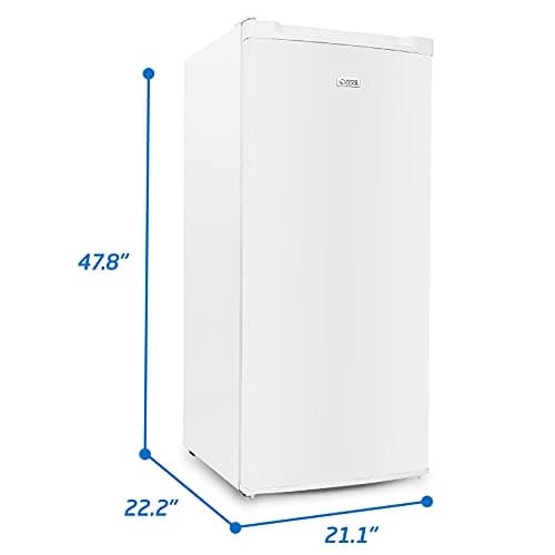 Commercial Cool Upright Freezer, Stand Up Freezer 5 Cu Ft with Reversible Door, White 6