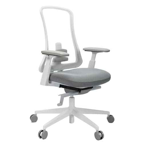 ProtoArc Ergonomic Office Chair - Flexer Pro Mesh Desk Chair with Lumbar Support, Slide Seat & 4D Armrests, Breathable Mesh from Wintex, Tilt Lock, Metal Base | for Home & Computer Work - White