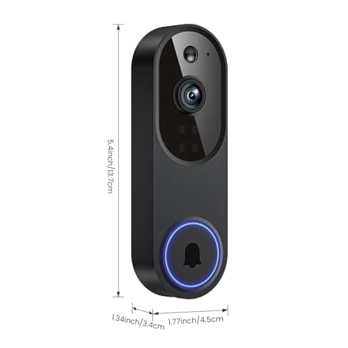 Orbitell 1080p Wireless Wi-Fi Video Doorbell Camera with Two Way Audio, Night Vision, Cloud Storage, Smart AI Motion Detection, Support 2.4GHz Wi-Fi only 8