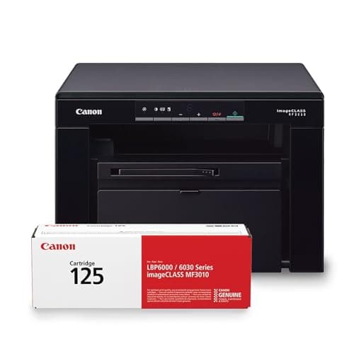 Canon imageCLASS MF3010 VP - Wired Monochrome Multifunction Laser Printer with Scanner, Copier, USB Cable Included, Up To 2,300 Page Toner Yield in Box, 19 PPM, Black