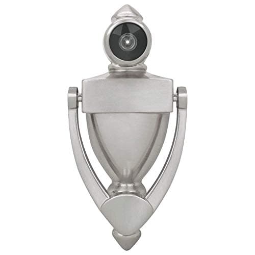 "Nuk3y Door Knocker & Viewer, 9/16 in. Bore, 220-Degree View Angle (5-1/2"" Height, Satin Nickel)" 3