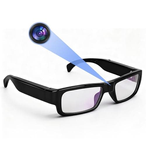 VSDSLGD Smart Glasses with Camera - 1080P HD Video Recording and Photo Taking, 64GB Memory Card Video Camera Glasses for Men Women Indoor Outdoor Cycling Hiking Travel, No Bluetooth NO WiFi No App