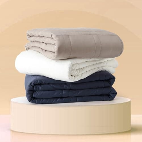 Baloo Weighted Blanket for Adults 15 lb (Silver Sage, 60"x80") | Cool & 100% Cotton | Machine Washable & Dryer Safe | Glass Microbead Fill