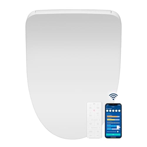 Bio Bidet BB1200 Elongated Smart Bidet, Warm Water Wash, Heated Seat & Dryer, App & Remote Control