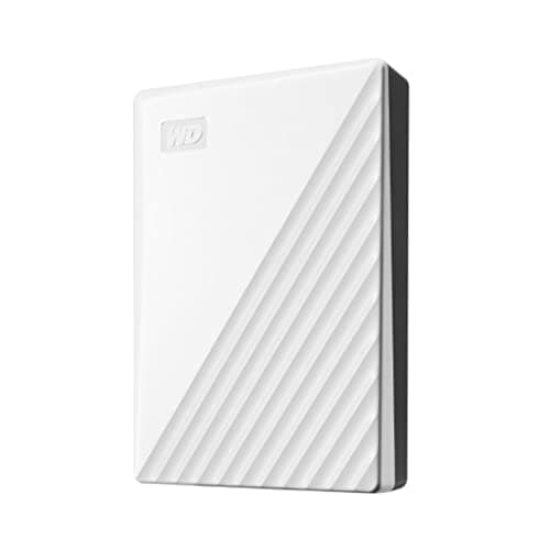 Western Digital 5TB My Passport Portable External Hard Drive with password protection and auto backup software, White - Western DigitalBPKJ0050BWT-WESN