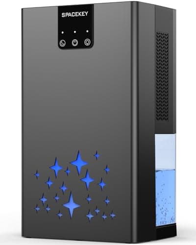 Dehumidifier, 95 OZ Water Tank Dehumidifiers for Home, 1000 sq. ft. Dehumidifier for Basement Bathroom Bedroom with Auto Shut Off, 7 Colors LED Light, Quiet Dehumidifiers with Sleep Mode, Black