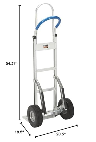 Strongway Continuous Handle Aluminum Hand Truck/Stair Skid Moving Dolly - 660-Lb. Capacity, 18in. Wide Toe Plate, 10in. Polyurethane Wheels, 54in. High 10