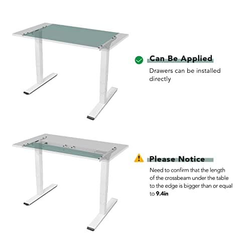 FLEXISPOT Under Desk Drawer, Steel Drawer for Desk Slide-out, Under table Mounted Drawer, Standing Workstation Storage Attachment for Office Home - 17.7” Width, White 6