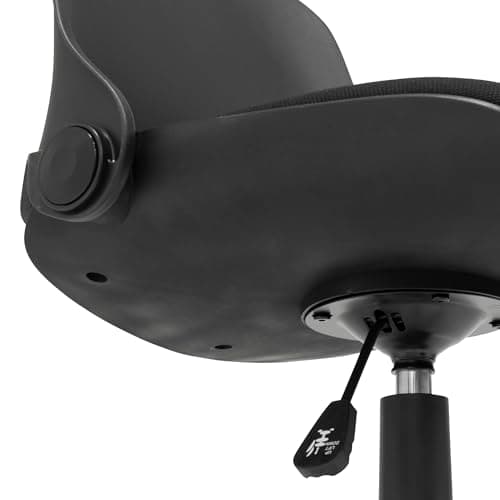 Calico Designs Back, Modern, Swivel, Office Contoured Folding Task Chair, Black/Black, 22"W x 22"D x 37.5" 6