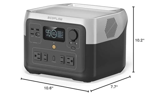 EF ECOFLOW Portable Power Station RIVER 2 Max, 512Wh LiFePO4 Battery/ 1 Hour Fast Charging, Up To 1000W Output Solar Generator (Solar Panel Optional) for Outdoor Camping/RVs/Home Use Black 8