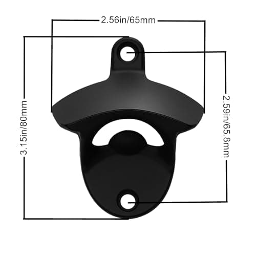 Luwanburg Black Bottle Opener Wall Mounted Beer Cap Opener Mountable Stainless for Cooler Post (3 PCS) 6