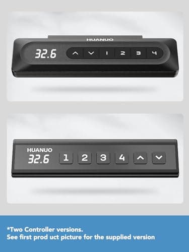 HUANUO Electric Standing Desk, 55" x 24" Height Adjustable Desk, 4 Memory Height Settings, Sit to Stand Up Desk for Home Office, with Headphone Hook, Cable Manager, Rustic Brown 8