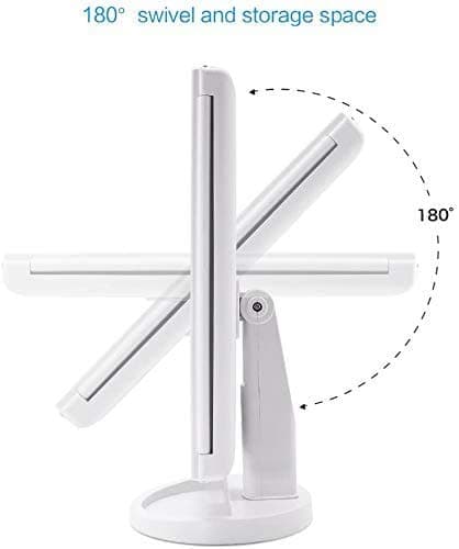 Infitrans Trifold Makeup Mirror Vanity Mirror with Lights,1X 2X 3X Magnification,Touch Control,Adjustable Rotation,Dual Power Supply,Portable Travel Cosmetic Mirror,Birthday Gifts for Women,Teengirls 5