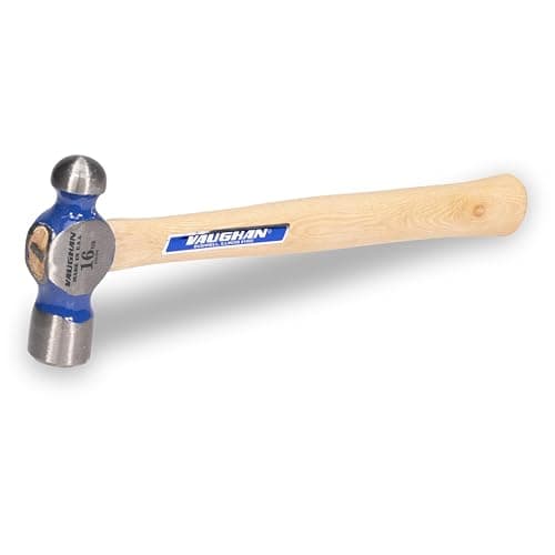 VAUGHAN Hickory Handle Ball Pein Hammers, 5 Piece Set, Made In The USA, Polished Striking Head, VN18710 5