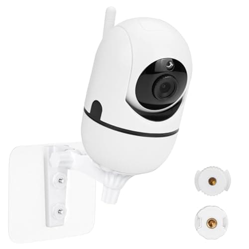 Adhesive Baby Monitor Wall Mount for Hello Baby HB6550/HB6550pro/HB65/HB40/HB6339/HB66, ANMEATE SM935E, 360° Swivel+180°Tilt Adjustable to Get Better View, Easy to Install, No Drill