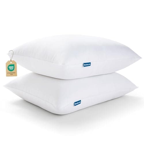 Bedsure Medium Firm Pillows Queen Size, Set of 2, Firm Queen Bed Pillows Hotel Quality Premium Down Alternative for Medium Supportive Filling for Side, Back Sleepers