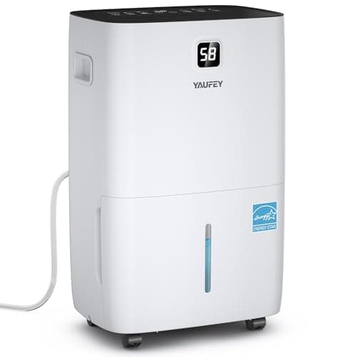 Yaufey 150 Pints Energy Star Dehumidifier for Home, Basement and Large Room up to 7000 Sq. Ft., with Drain Hose, Timer, Intelligent Humidity Control and Large Water Tank