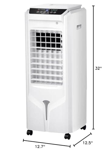 Uthfy Portable Air Conditioners, 32" Swamp Cooler Evaporative Air Cooler with 4.2 Gal Tank, Remote, 120° Oscillation Cooling Fan with 3 Speeds, 12H Timer, 3 In 1 Tower Fan thats Blow Cold Air for Room 2