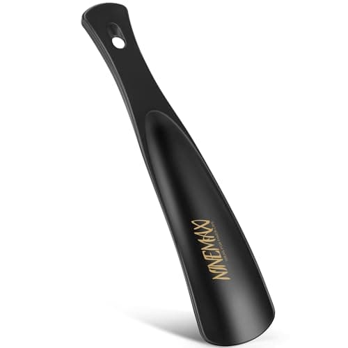 NINEMAX Plastic Shoe Horn 7.5Inch, Travel Shoe Horns Small Short Portable with Hook for Men Women Seniors Kids (Pack of 1)