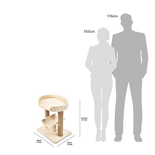 Amazon Basics Multi- Platform Cat Tree with Scratching Post for Indoor Cats up to 25lbs, 18 x 14 x 22 Inches, Beige 5