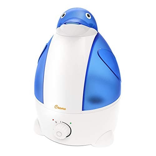 Crane Animal Humidifier for Bedroom, 1 Gal. Cool Mist Humidifier for Baby Nursery with Auto Shut-Off, Easy to Clean, Penguin