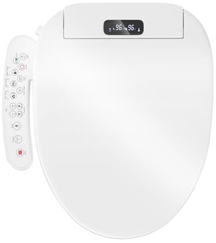 Upgrade Bidet Toilet Seat Elongated, Rear and Feminine Wash, Unlimited Warm Water, Heated Seat, Warm Air Drying, Soft Close Lid, Sense Seat