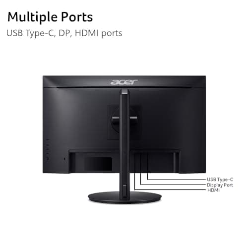acer 27 Inch 4k IPS Monitor for Home, Office & Creators | 99% sRGB Color Accuracy | 90w USB-C Port Charges and Connects | Adjustable Height, Tilt, Swivel, Pivot | USB-C, DP & HDMI | CB272K 7