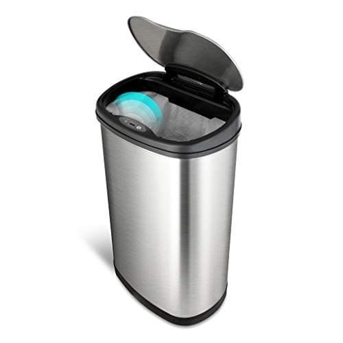 Ninestars DZT-50-25 Motion Sensor Trash Can, Large, Silver 8