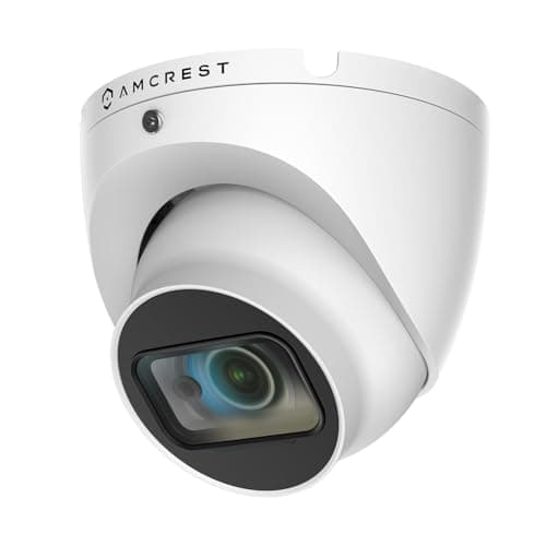 Amcrest Analog Outdoor Security Camera Dome 2MP 1080P @ 30fps, Quadbrid, 129° FOV, White (Not an IP Camera) (DVR Required, Not Included) AMC1080DM28-W