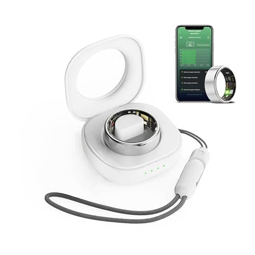 Aichiken Smart Ring Health Tracker, Sleep&Exercise Monitor Heart Rate,Blood Oxygen,Fitness Trackers for Man&Women -Long Lasting Batteries,Waterproof Sleep Tracking Wearable (Silver, 8)