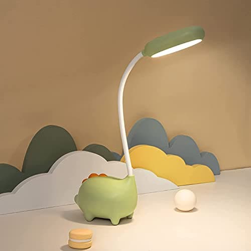 LED Desk Lamp, Dinosaur Night Light for Kids,Cute Bedside Lamps Reading Light with Touch Control, 3 Color Modes Nursery Room Decor Small Lights, Kawaii Accessories Funny Gifts for Boys Girls Teens