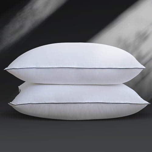 Yalamila Luxurious Goose Down Bed Pillows Queen Size Set of 2