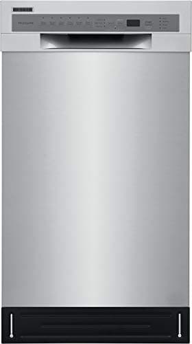FRIGIDAIRE 18 in. ADA Compact Front Control Dishwasher in Stainless Steel with Dual Spray Arms, 52 dBA, includes room-of-choice delivery