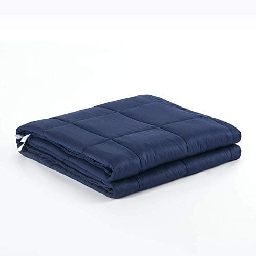 RelaxBlanket King Size Weighted Blanket | 80''x90'',30lbs | for Single or Double | Premium Cotton Material with Glass Beads | Navy 5