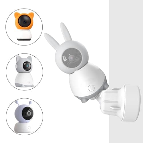 Derebir Adjustable Baby Monitor Wall Mount Compatible with BOIFUN Baby 6T/ 2S/ 5S, ARENTI P2Q/ B2, ieGeek Baby 1T, DEATTI BM101-M, 1/4 Threaded Hole Camera Wall Mount (Camera Not Included)