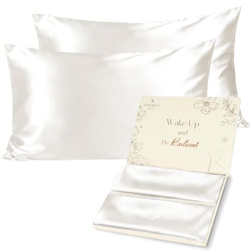 Yanibest Satin Pillowcase, Silk Pillow Cases for Hair and Skin with Zipper, Standard Pillow Cases Set of 2 for 20"x26", Exquisite Packaging for Women Men