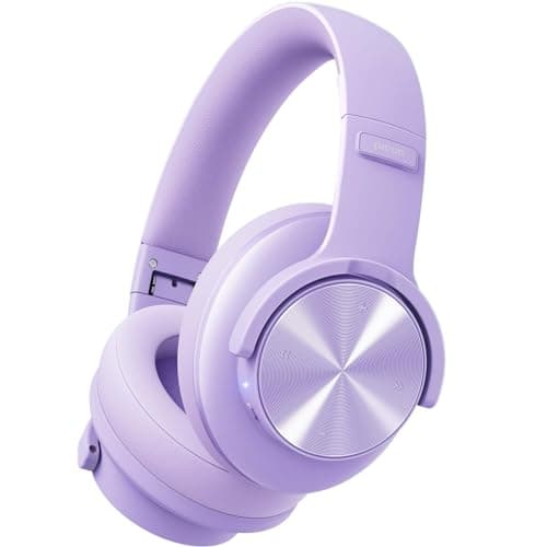Picun B8 Headphones Wireless Bluetooth, 120H Bluetooth Headphone Over Ear with 3EQ Music Modes, Hands-Free Calls, Deep Bass Headphones for Travel Home Office Cellphone PC (Purple)