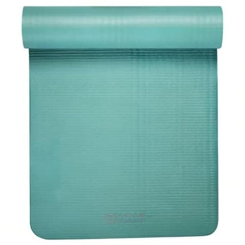 Gaiam Essentials Thick Yoga Mat Fitness & Exercise Mat With Easy-Cinch Carrier Strap, Teal, 72"L X 24"W X 2/5 Inch Thick 11