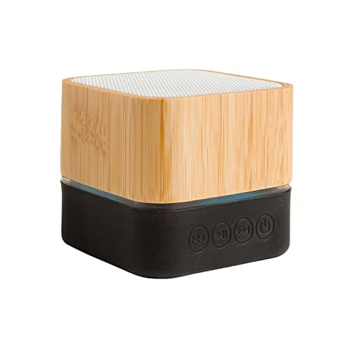 C-SLIDE Mini Wooden Bluetooth Speaker - IPX4 Splash Proof & Wireless | Portable Bamboo Home Audio for Parties & Beach Days