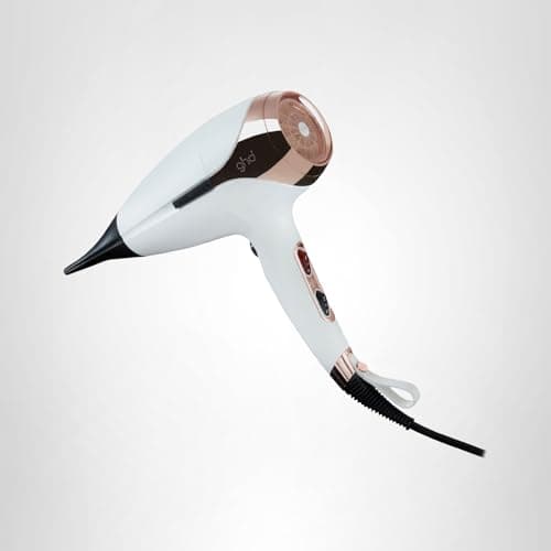ghd Helios Professional Hair Dryer - Advanced 1875W Blow Dryer with Aeroprecis Technology, 75mph Airflow, Ionic Frizz Control, More Shine, Lightweight Design and Low Noise - White 10