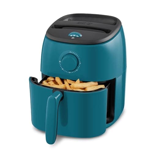 Dash Tasti-Crisp™ Air Fryer - AirCrisp® Technology - Compact Design with Adjustable Temperature Control - Nonstick Fry Basket & Auto Shut-Off Feature - 2.6 Quarts - Teal