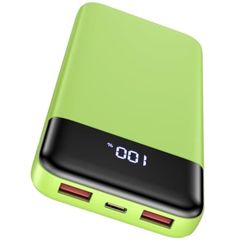 Portable Charger, 10000mAh Slim Power Bank Portable Phone Charger 22.5W PD QC Fast Charging with 3 Outputs 2 Inputs Battery Pack Compatible with iPhones Samsung Google Pixel LG Moto More Devices,Green