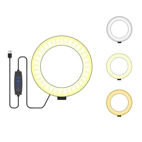 6 inch Ring Light Only Without Stand, Hola Light Replacement Parts Without Tripod, Ring Light for Video Recording Photography Makeup Live Stream