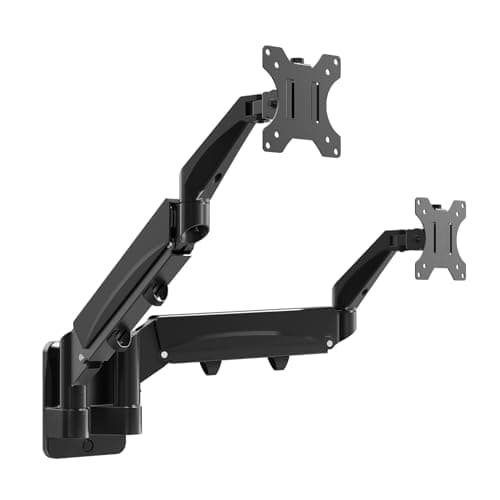 IMtKotW Dual Monitor Wall Mount for Screens up to 32 inch, Fully Adjustable Tilt Swivel Arms Supporting 19.8 lbs, Closer to Wall, VESA 75 or 100mm 8