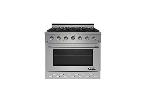 NXR SC3611 36" 5.5 cu.ft. Pro-Style Natural Gas Range with Convection Oven, Stainless Steel