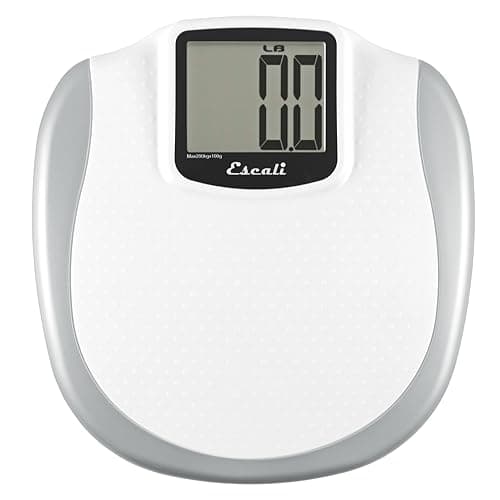 Escali Extra Large Display Digital Bathroom Scale for Body Weight with Easy-to-Read Display and Non-Slip Platform, Extra-High Capacity of 440 lb, Batteries Included