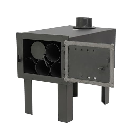 Red Mountain Valley Outdoor Camping Wood Stove, Portable Hot Wood Burning Tent stove with 5-Section Chimney and 2 Dual Rakes, small rv cast iron wood stove, ideal for hunting and camping 5