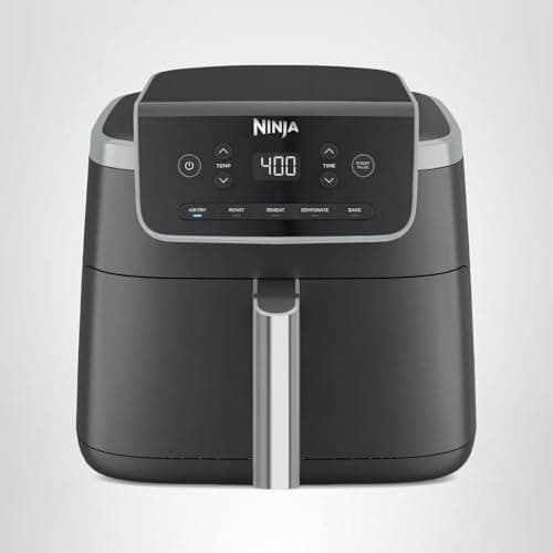 Ninja | Air Fryer | 5 QT Capacity | 5-in-1 Air Fry, Bake, Roast, Reheat, & Dehydrate | Air Crisp Technology | Nonstick Basket & Crisper Plate | Grey | AF142 10