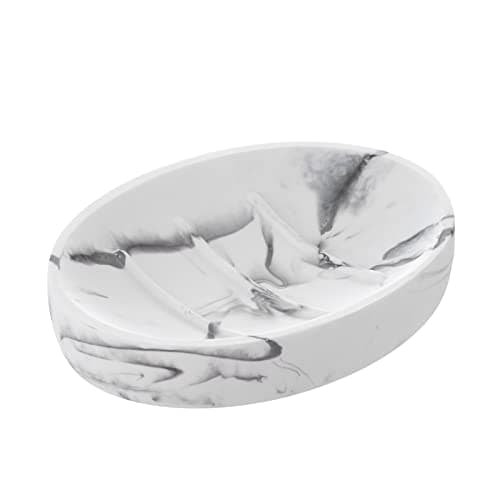 INIUNIK Marble Look Soap Dish - Bar Soap Holder for Shower, Bathroom & Kitchen Sink 7
