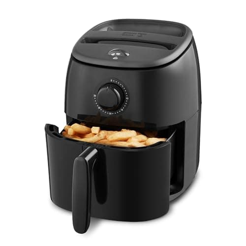 Dash Tasti-Crisp™ Air Fryer - AirCrisp® Technology - Compact Design with Adjustable Temperature Control - Nonstick Fry Basket & Auto Shut-Off Feature - 2.6 Quarts - Black